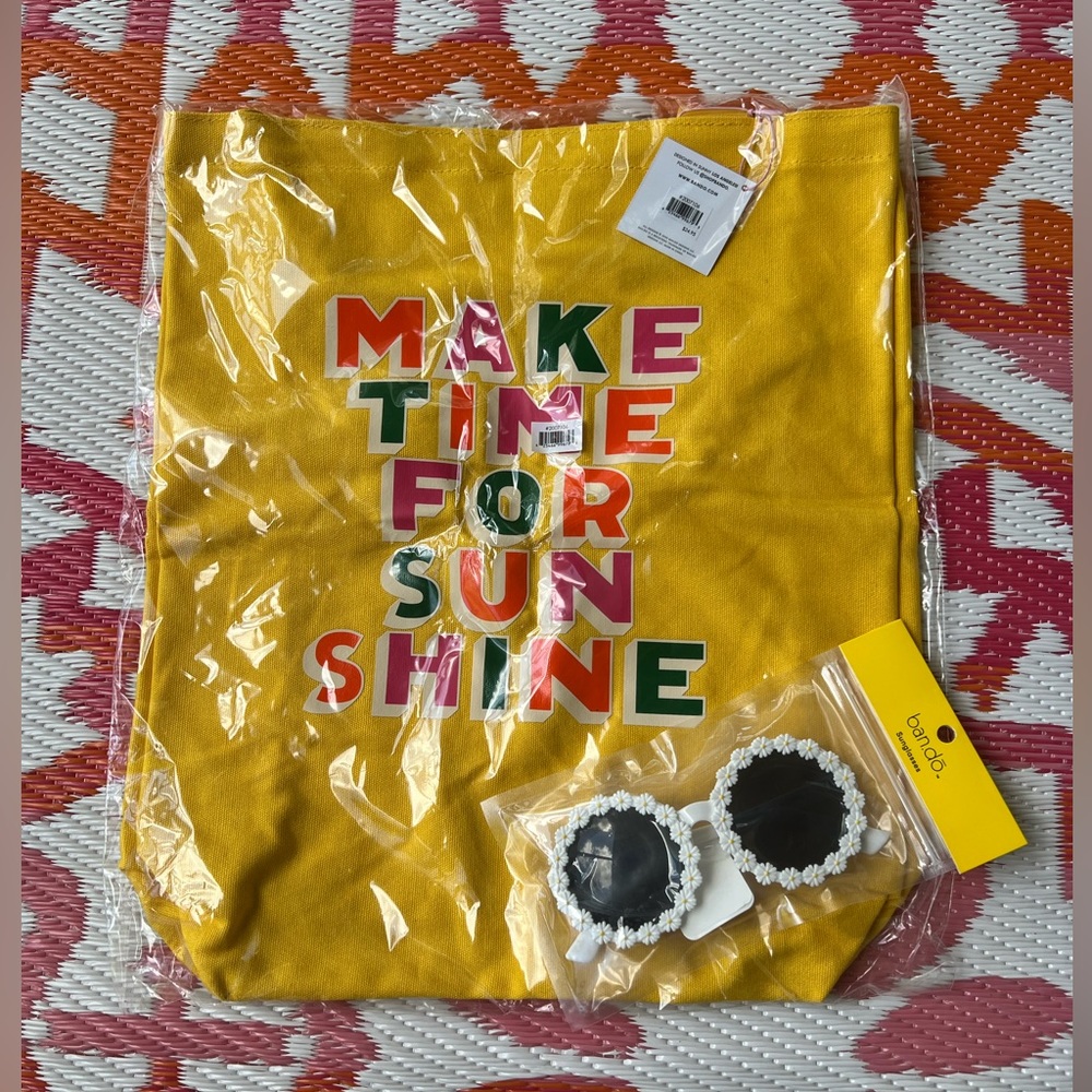Ban.do Summer Tote Bag + Sunglasses, NWT